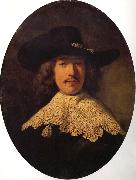 REMBRANDT Harmenszoon van Rijn Young Man With a Moustache painting